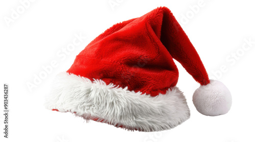 Santa red hat on transparent background