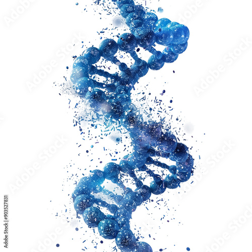 dna strand with a blue and yellow dna strand png