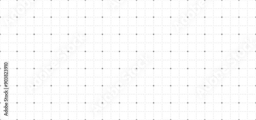 Coordinating Grid Background. Seamless gray grid pattern with dots and lines, creating geometric digital design in hi-tech, futuristic style, suitable for technological and abstract themes.