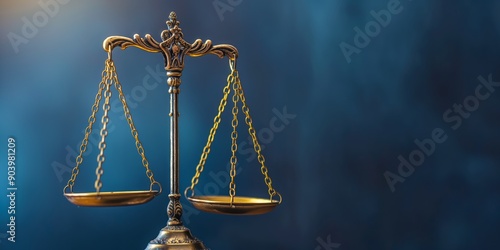 The Symbol of Justice Scales Representing Fairness and Equality in the Legal System, Highlighting the Balance and Impartiality Essential in Law and Courtroom Proceedings to Achieve Justice