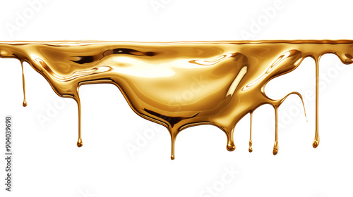 Dripping gold liquid background.