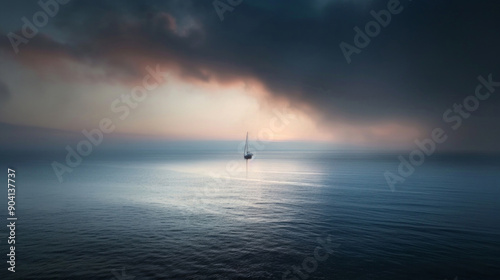 modern photography, offshore wind power, nature, simple and elegant style, sidelighting, nature, sense of atmosphere, advertising grade photography, AI Generative