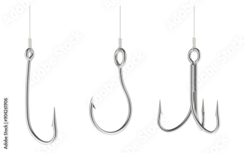 Fishing hook isolated on white background