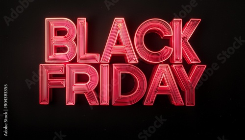 Black Friday Sale Neon, black background