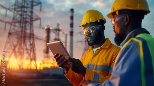 Technicians maintaining the cooling systems of a nuclear power plant