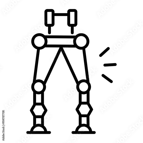 A line style icon of exoskeleton 