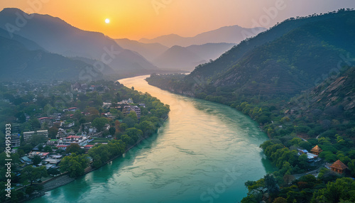 Beautiful view of the ganga river