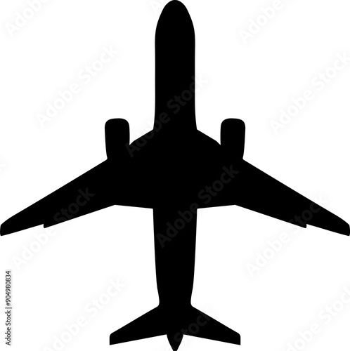 Airplane silhouette clipart design illustration