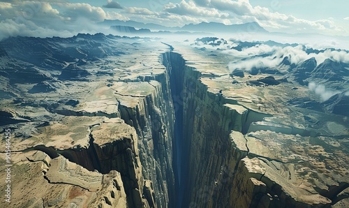 The colossal rift fractures continents, reshaping Earth's surface in a geological upheaval