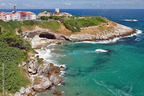 Rocky coast and sea. Šile, Istanbul, Turkey