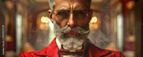 Elegant Senior Gentleman with White Beard and Mustache, Timeless Style, Classic Grooming, Aged Fashion, Classic Man, Mature Style, Fashion for Men Over 50