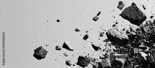 Shattered Rock, Abstract Black and White Photography