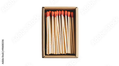 Box of Matches on a Transparent Background