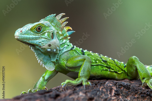 green plumed basilisk lizard