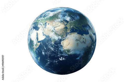 Planet Earth isolated on transparent background.