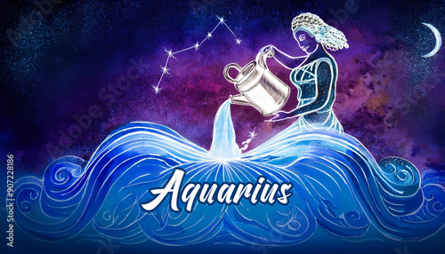 aquarius zodiac sign constellation water bearer