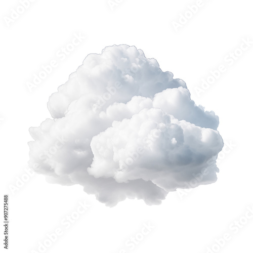 Cumulus Cloud Isolated On Transparent Background