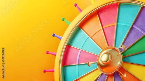 Vibrant and Thrilling Wheel of Fortune - Game Show Excitement and Chance