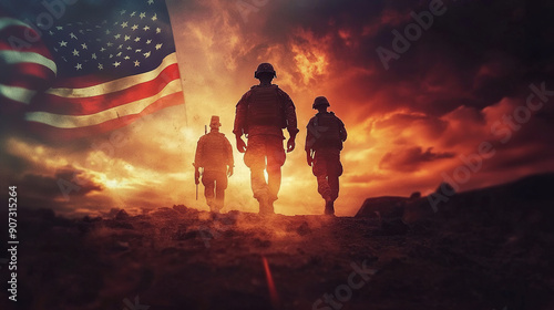 Photo cover design for veterans day