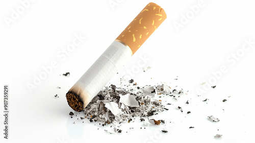 Cigarette isolated on white background, PNG clipart illustration with transparent background for easy cut out and paste in your graphics