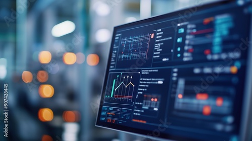 Smart factory dashboard monitoring renewable energy usage in production, Software Renewable Factory, green technology integration