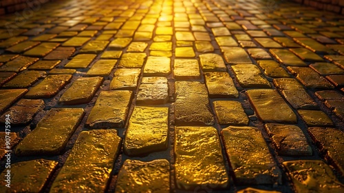 The Solid Ground of Stability: A row of polished bricks, serving as a metaphor for reliable investments, with a few gold bricks among them.