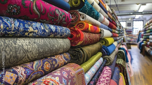 Picture a cozy, neighborhood fabric store with rolls of colorful textiles.