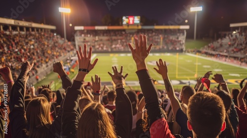 Excited Crowd at a Football Game.