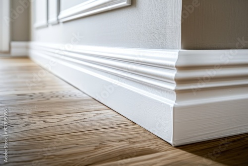 House Ds skirting board a decorative trim at the baseboards. Concept The skirting board is a decorative trim