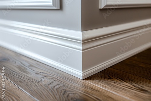 House Ds skirting board a decorative trim at the baseboards. Concept The skirting board is a decorative trim