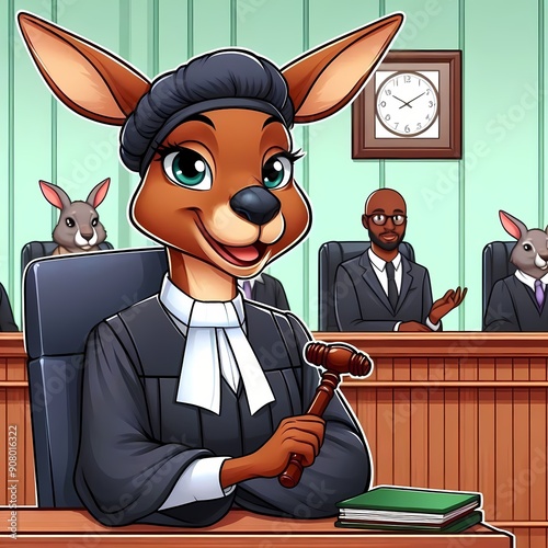 Idiom "kangaroo court", a courtroom with a kangaroo acting as the judge