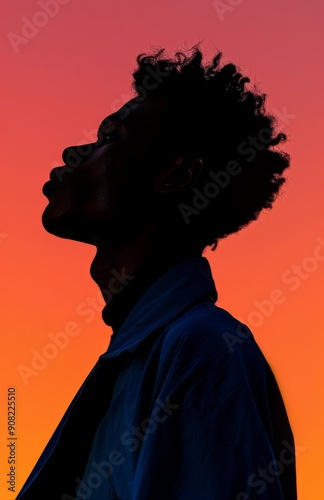 Profile of Man in Dramatic Lighting 9