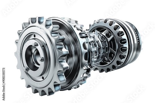 Differential gear isolated on transparent background