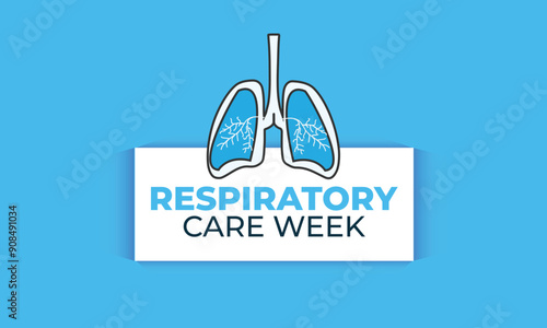 Respiratory Care Week. background, banner, card, poster, template. Vector illustration.