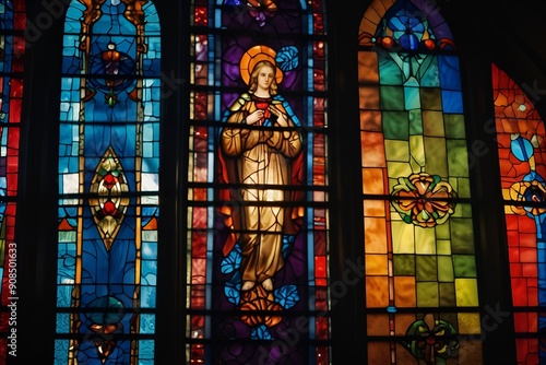 Stained glass church windows