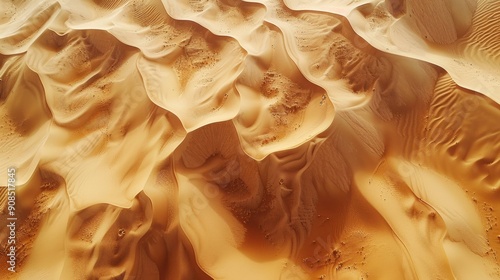 Wave Patterns on Sand at Desert