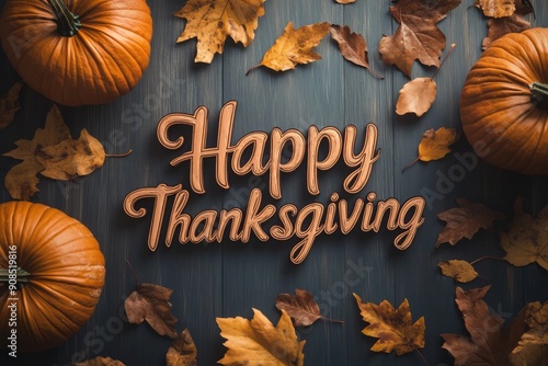 Happy Thanksgiving Day social media post celebration illustration background thanksgiving greeting autumn concept