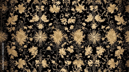 abstract vintage patterns wallpaper with shades of bla background