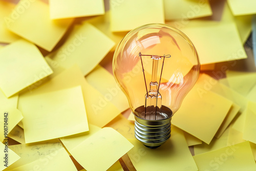 Write a blog post about innovative ways to use a yellow office note with sticky note paper for brainstorming and project planning, complete with tips and examples of how they can s