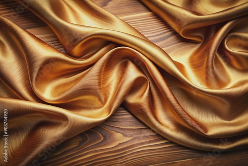 Luxurious rich maple wood texture background with a smooth satin finish, showcasing warm golden tones and subtle grain patterns, evoking opulence and sophistication.