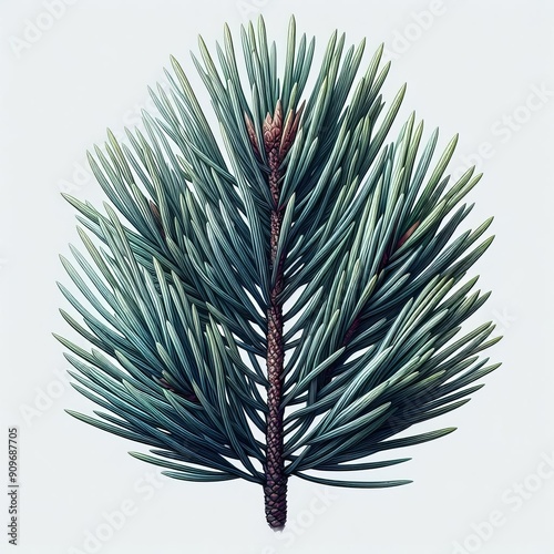 641 Pine Needle Long and narrow pine needles taper gradually tow