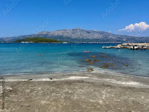 Bilin Zal beach in Lumbarda on the island of Korcula, Croatia