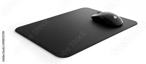 Black Mouse Pad with Wireless Mouse