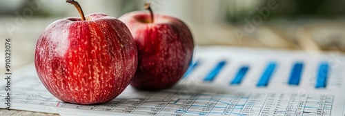 Red Apples on a Spreadsheet.