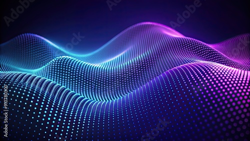 Abstract dot wave in cobalt blue and moody violet, deep and mysterious, cobalt blue, moody violet, abstract, dot, wave, deep