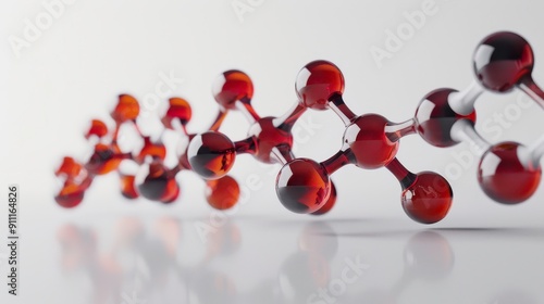 Cellulose acetate butyrate, 3D illustration, realistic, isolated on white background