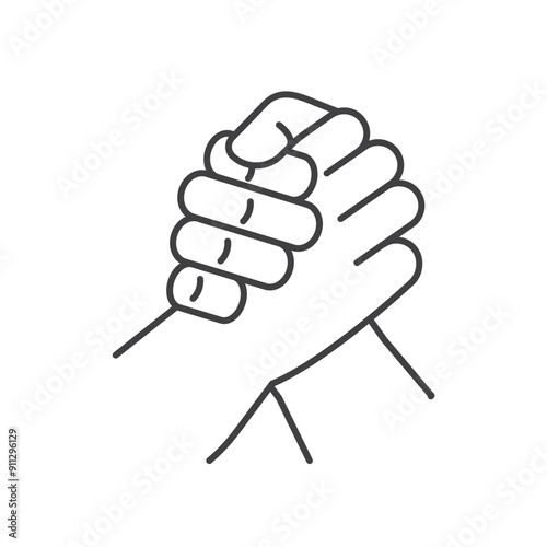 brotherhood handshake; perfect for community organization materials, social campaigns, symbolize unity, trust, solidarity, friendship- vector illustration