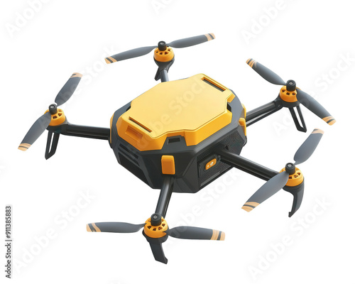 A drone isolated on white transparent background