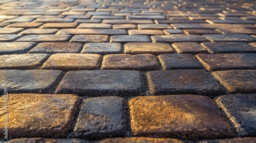 Brick block paving on a driveway, showcasing the durability and visual appeal of the paver floor.