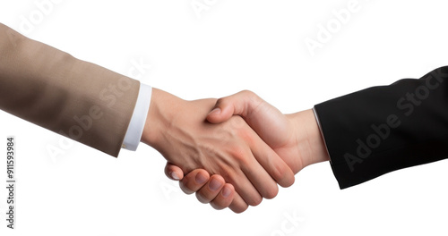 PNG A business handshake white background agreement greeting.